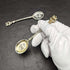Par de cucharas conmemorativas de la coronación de Jorge VI, plata de ley (925) vintage británica de 1937, Barnard & Sons