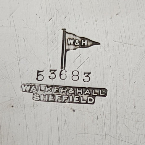 1929 年英國復古純銀(925 銀)Salva 直徑 26cm 521g Walker & Hall