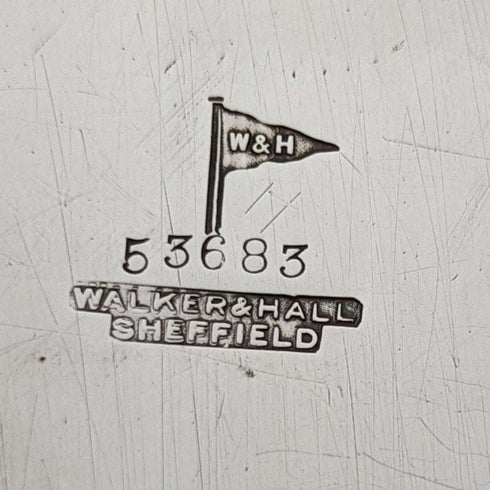 1929年 英国复古纯银(925银)托盘 直径26厘米 521克 Walker & Hall