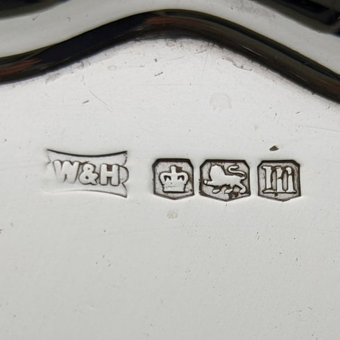 1929 年英國復古純銀(925 銀)Salva 直徑 26cm 521g Walker & Hall