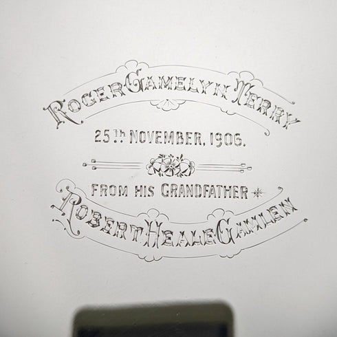 1905 年英國古董純銀(925 銀)卡盤直徑 25.5cm 397g