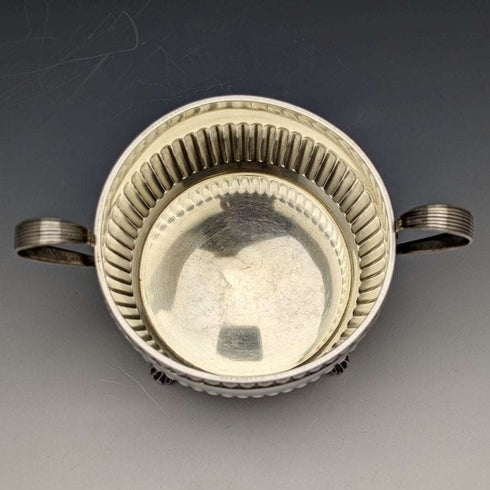 1909年 古董瑞典制纯银(800银)糖罐与奶盅套装 共367克