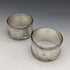 Anillo de servilleta de plata de ley (925) vintage, Reino Unido, alrededor de 1960, par, WH Manton, en caja