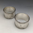 Around 1960 British Vintage Pure Silver (925 Silver) Napkin Ring Pair WH Manton Boxed