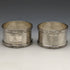 Around 1960 British Vintage Pure Silver (925 Silver) Napkin Ring Pair WH Manton Boxed