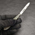 1895 British Antique White Pearl Shell Handle Pure Silver Blade Folding Pen Knife Mappin Brothers