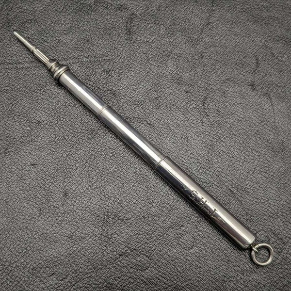 1892년 영국 앤티크 순은제 매직 펜슬 신축식 63-140mm Frederick Charles Berkeley