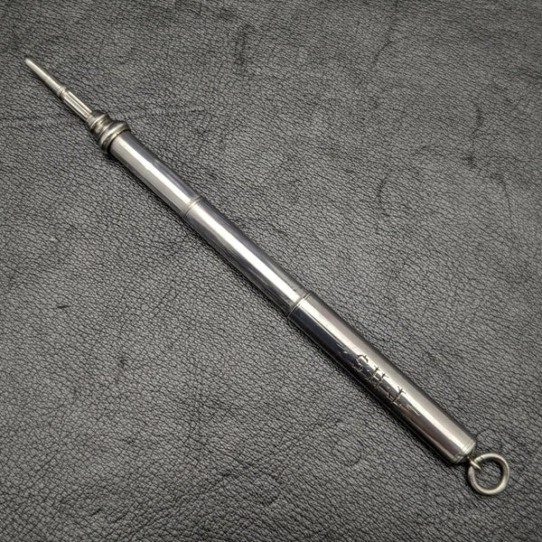 1892 British Antique Sterling Silver Magic Pencil Telescopic 63-140mm Frederick Charles Berkeley