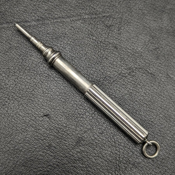 Around 1900 British Antique Sterling Silver Magic Pencil Telescopic 45-83mm S.MORDAN