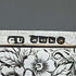 1884年 英国アンティーク 純銀(925シルバー)フローラル彫刻 カードケース 68g George Unite
