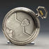 Vintage Good Working Swiss Saturno Art Deco Decorated Silver Side Pocket Watch
