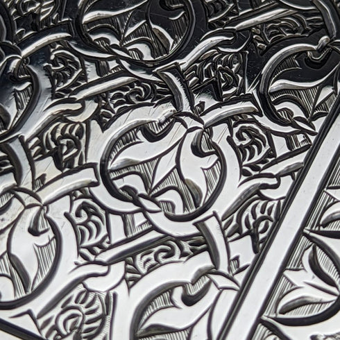 1870 英國古董純銀(925 銀)名片夾 60g Frederick Marson