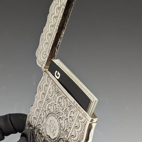 1870 英國古董純銀(925 銀)名片夾 60g Frederick Marson