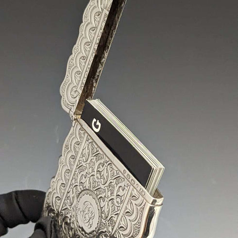 1870年 英国アンティーク 純銀(925シルバー)カードケース 60g Frederick Marson