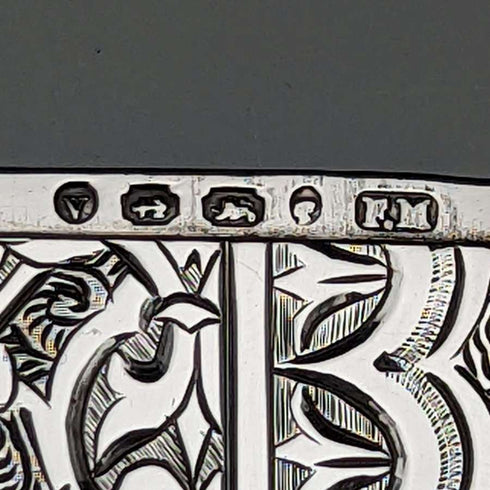 1870年 英国アンティーク 純銀(925シルバー)カードケース 60g Frederick Marson