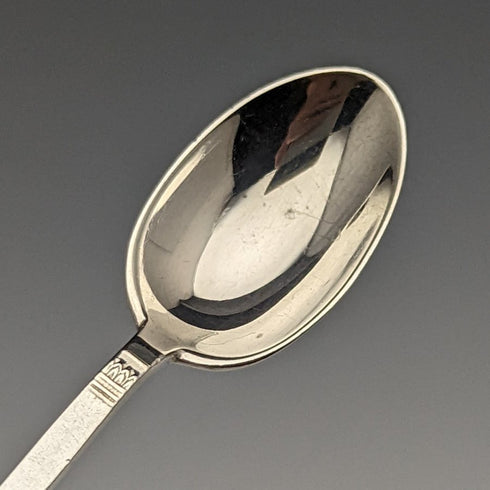 1937 British Vintage Pure Silver (925 Silver) 6 Teaspoons & Sugar Shovel Set in Case Mappin & Webb
