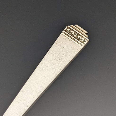 1937 British Vintage Pure Silver (925 Silver) 6 Teaspoons & Sugar Shovel Set in Case Mappin & Webb