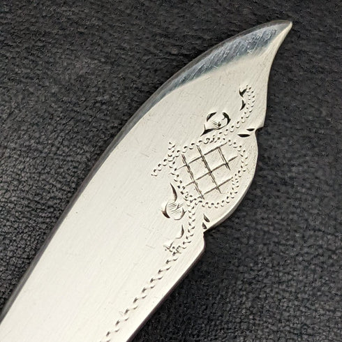 1929年 英国ヴィンテージ 純銀(925シルバー) ハンドル フィッシュカトラリー6x2&サーバセット CH Beatson 木箱入り