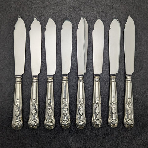 英國復古鍍銀手柄不銹鋼刀片餐具 8x2 套裝 Viners