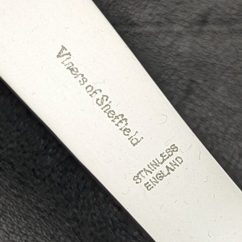 英國復古鍍銀手柄不銹鋼刀片餐具 8x2 套裝 Viners