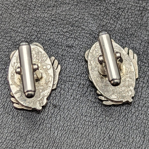 英国ヴィンテージ 純銀(スターリングシルバー)製 ハンドデザイン カフリンクス