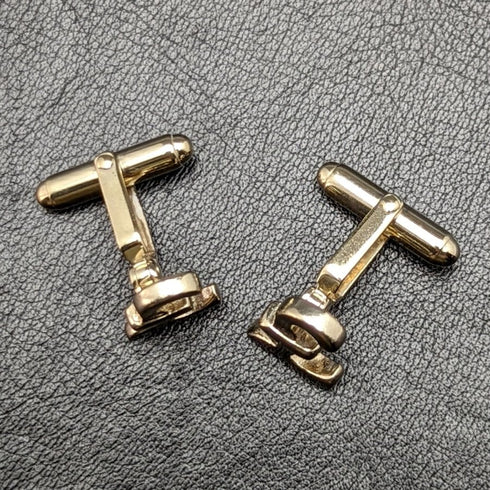 英國製造純銀鍍金英鎊袖扣