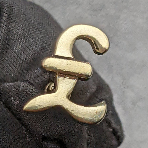 英國製造純銀鍍金英鎊袖扣