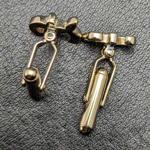 英國製造純銀鍍金英鎊袖扣