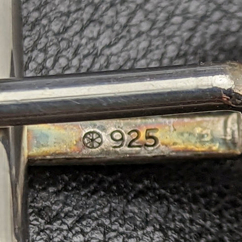 British Vintage Sterling Silver Red Cross Design Cufflinks