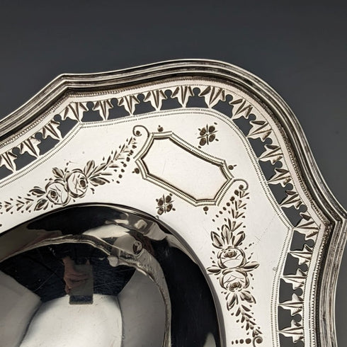 1891 年英國古董純銀(925 銀)水果碗 272 克 Walter & John Barnard