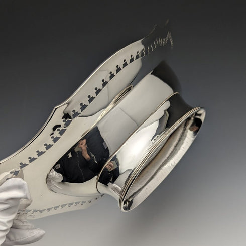 1891 年英國古董純銀(925 銀)水果碗 272 克 Walter & John Barnard