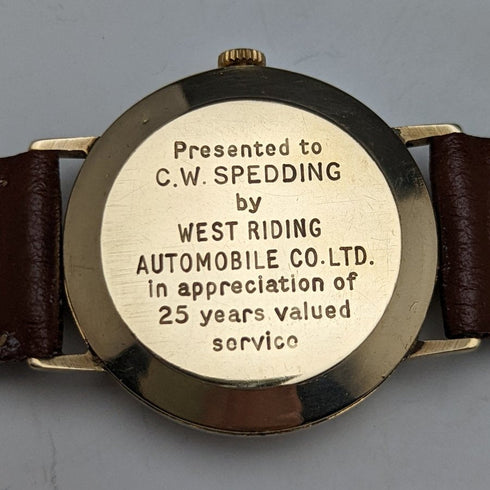 1981 British vintage working fine Garrard K9 solid gold case 3 hands mechanical men's watch