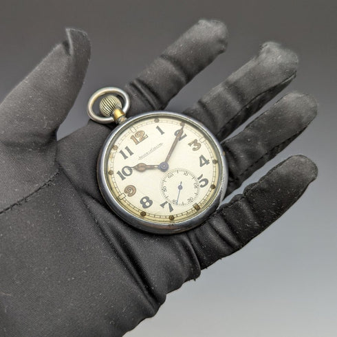 1940年頃 ヴィンテージ 動作良好 ジャガー・ルクルト ブロードアロー WW2 英国ミリタリー懐中時計