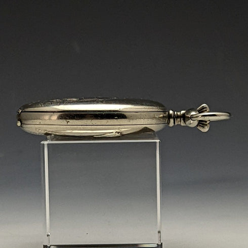 アンティーク 動作良好 スイス製 E.H.Roundly 馬彫刻 ハンターケース 機械式 懐中時計