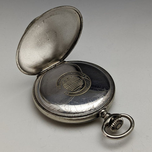 앤티크 작동 양호 스위스제 E.H.Roundly 말 조각 헌터 케이스 기계식 회중시계