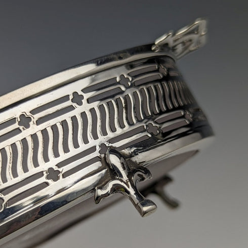 1926 年英國復古純銀和玻璃內黃油盤 163 克 Walker & Hall