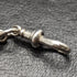 Cadena Albert de plata esterlina (925) antigua británica de alrededor de 1900, 55 g, con medalla tipo fob