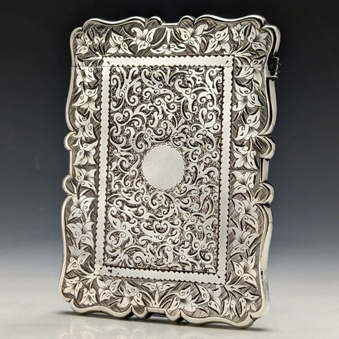 1877 英國古董純銀(925 銀)名片夾 62g Frederick William Bauer