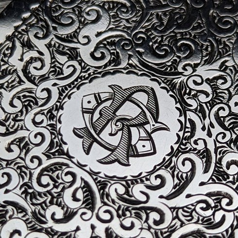 1877 英國古董純銀(925 銀)名片夾 62g Frederick William Bauer