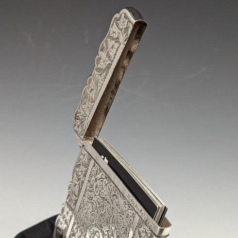 1877 英國古董純銀(925 銀)名片夾 62g Frederick William Bauer