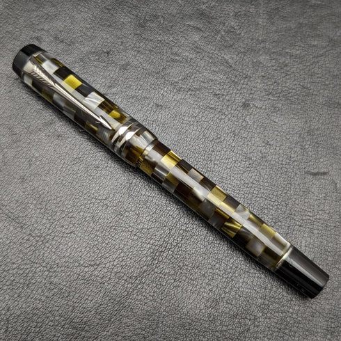 英國派克 Duofold 中性筆綠色方格盒裝