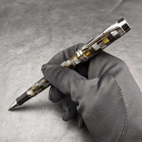 英国製 パーカー(PARKER) デュオフォールド ローラーボールペン グリーンチェック 箱入り