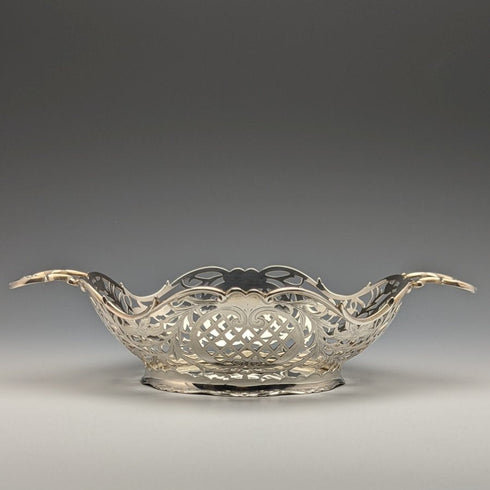 1892 年英國古董純銀籃子精美耳環 218 克