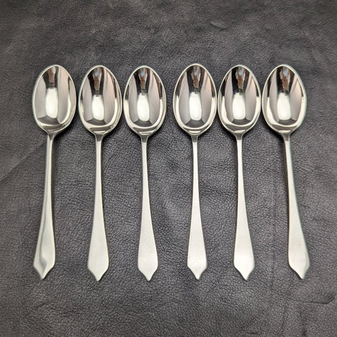 1959 British Vintage Sterling Silver Multi-Hallmark Teaspoon Set of 6 in Case