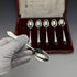 1959 British Vintage Sterling Silver Multi-Hallmark Teaspoon Set of 6 in Case