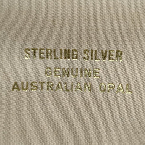 Vintage Sterling Silver Teaspoon Set of 6 Opal Decorated Case