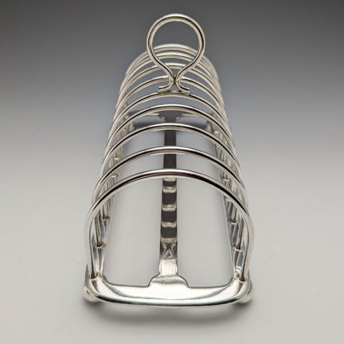 Around 1900 British Antique Silver Plate Large Toast Rack 438g