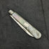 1897 British Antique Folding Pen Knife White Pearl Handle Pure Silver Blade