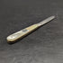 1897 British Antique Folding Pen Knife White Pearl Handle Pure Silver Blade