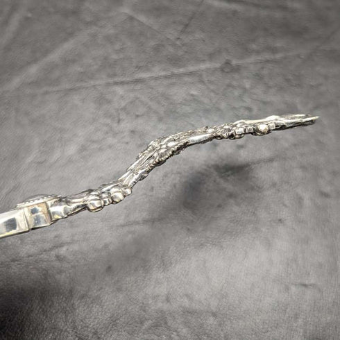 Tijeras para uvas de plata chapada, antigüedades británicas, con grabado de uvas, 102 g